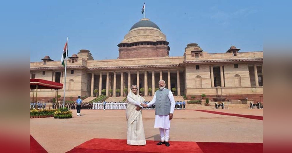 ভারতের রাষ্ট্রপতি ভবনে প্রধানমন্ত্রী শেখ হাসিনাকে গার্ড অব অনার ভিডিও