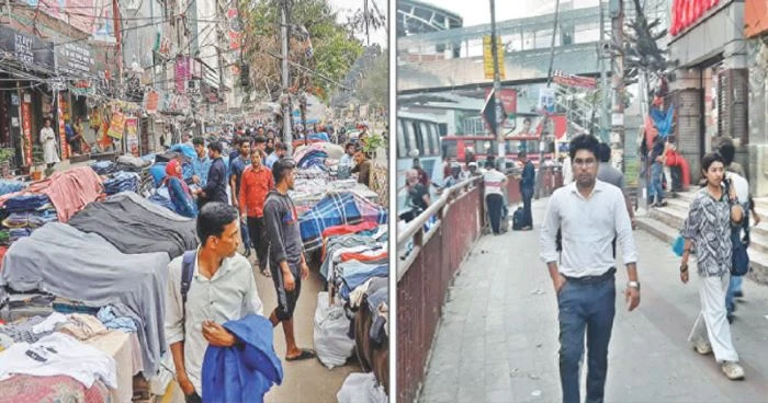 ফুটপাত উদ্ধার ও যানজট নিরসনে ঢাকার দুই সিটিতে জোরালো উচ্ছেদ অভিযান